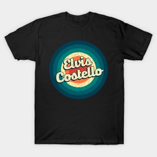 Graphic Elvis Name Retro Vintage Circle T-Shirt